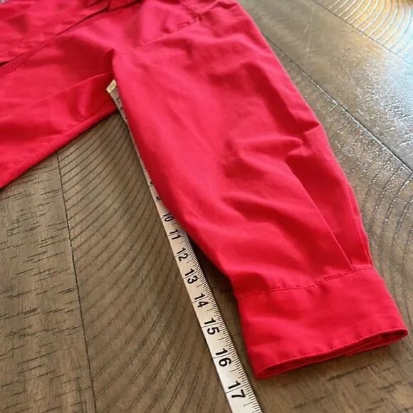Polished Fire 🔥 Red Tuxedo 🤵‍♀️ Shirt 👔 Front Pleat Hidden buttons. Travel🧳 - Picture 14 of 17
